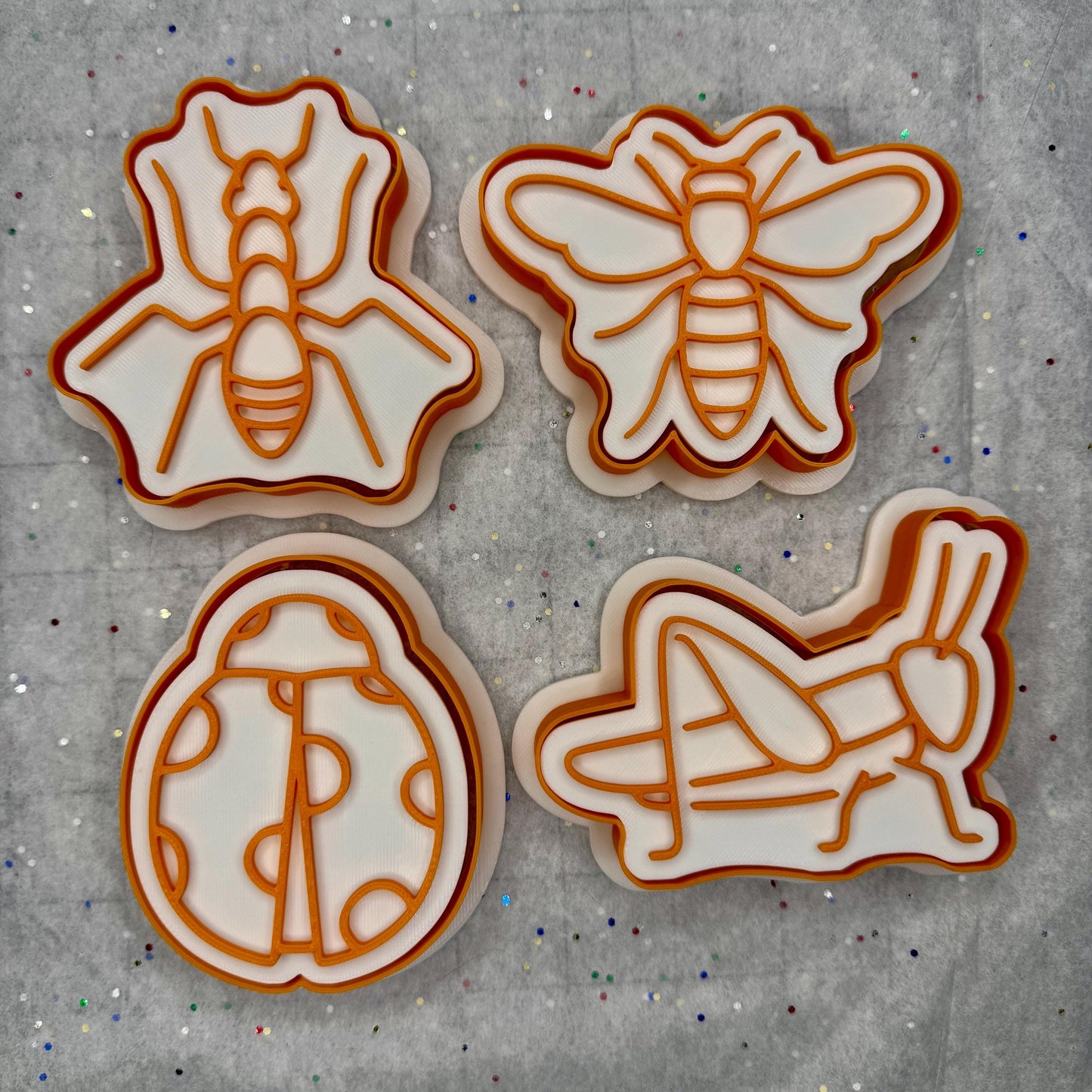 Insect Cookie Cutter Set – Grasshopper, Bee, Ant, Ladybug