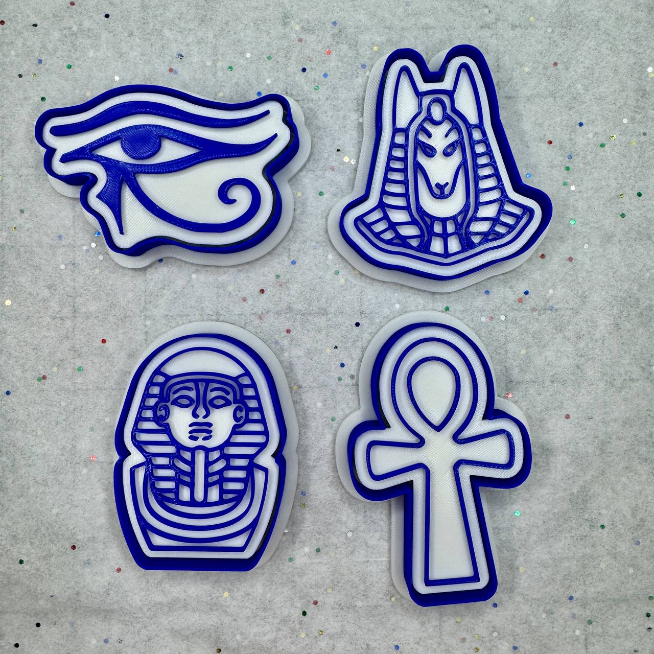 Ancient Egypt Cookie Cutter Set – Eye of Horus, Anubis, Sphinx & Ankh