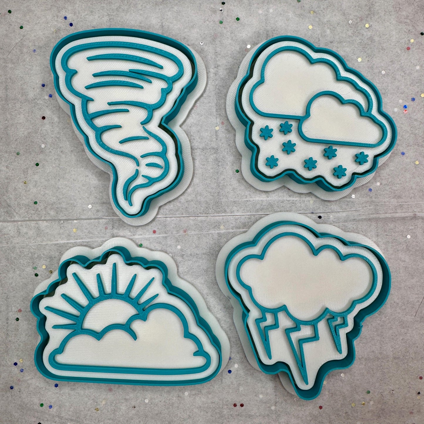 Weather Cookie Cutter & Stamp Set – 4 Styles Available