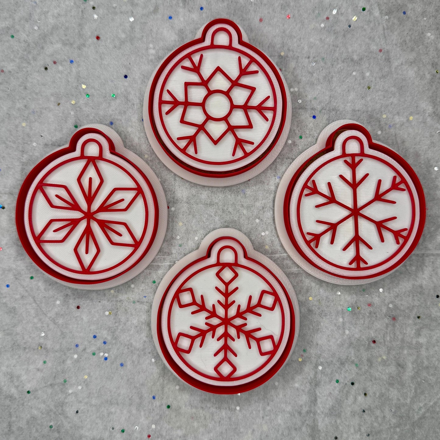 Snowflake Ornament Cookie & Clay Cutter Set – Holiday Baking & Craft Designs