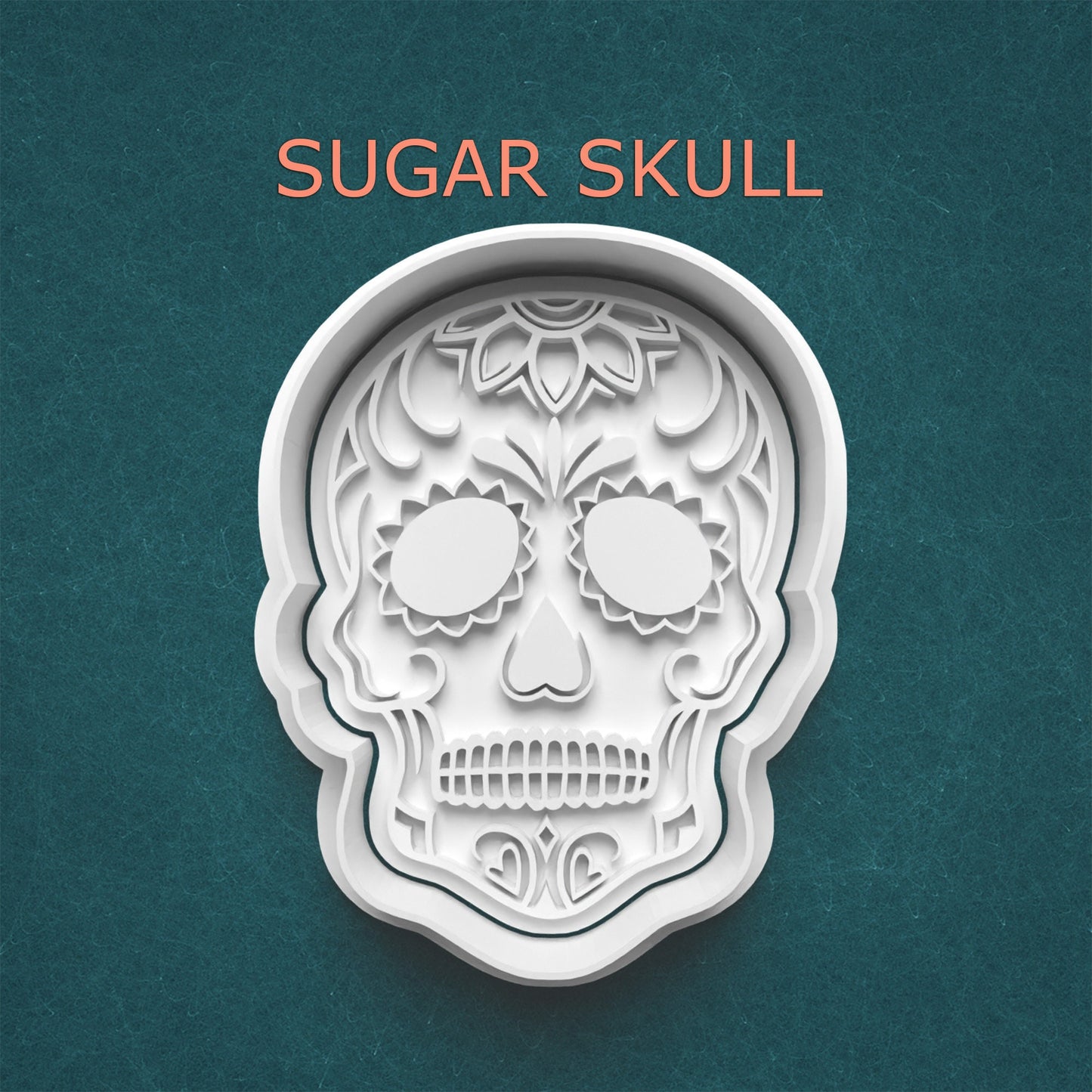 Sugar Skull Cookie Cutter – Día de los Muertos – Mexican Calavera Design