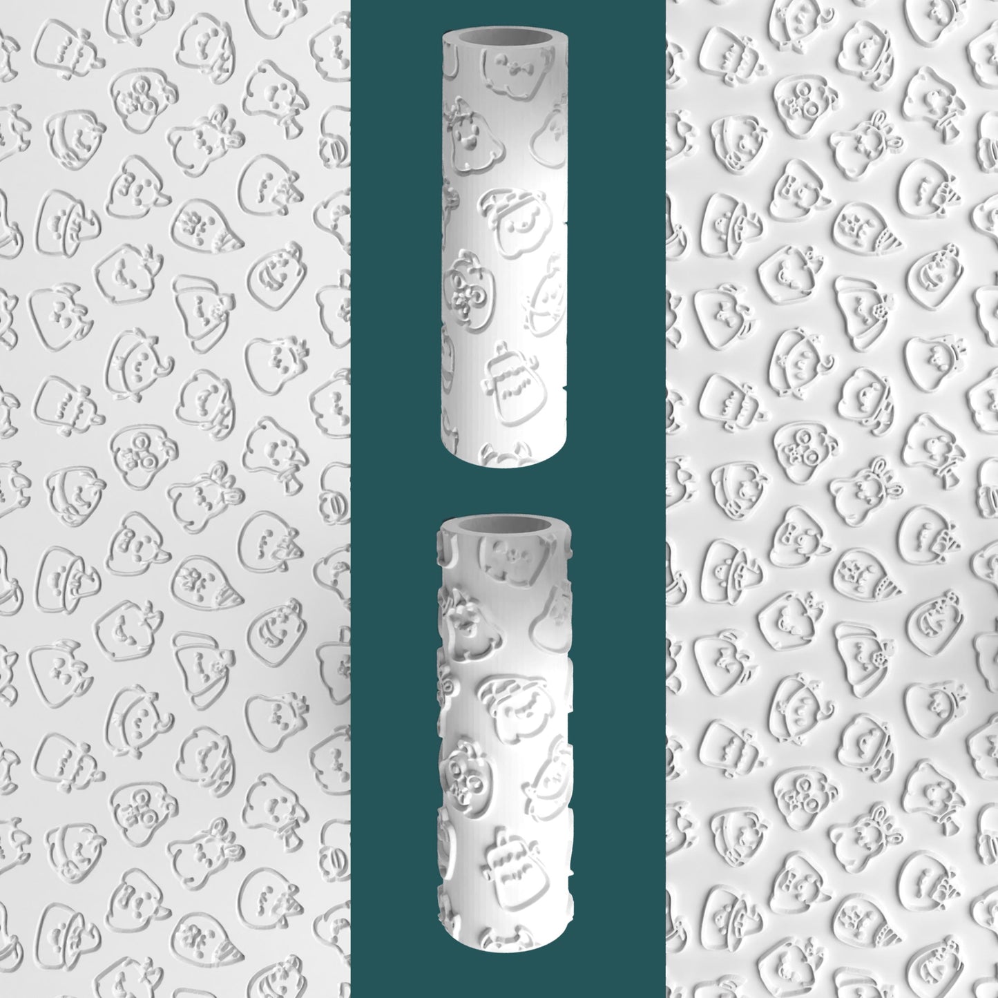 Animated Pumpkins Texture Roller – Embossed & Debossed Halloween Roller