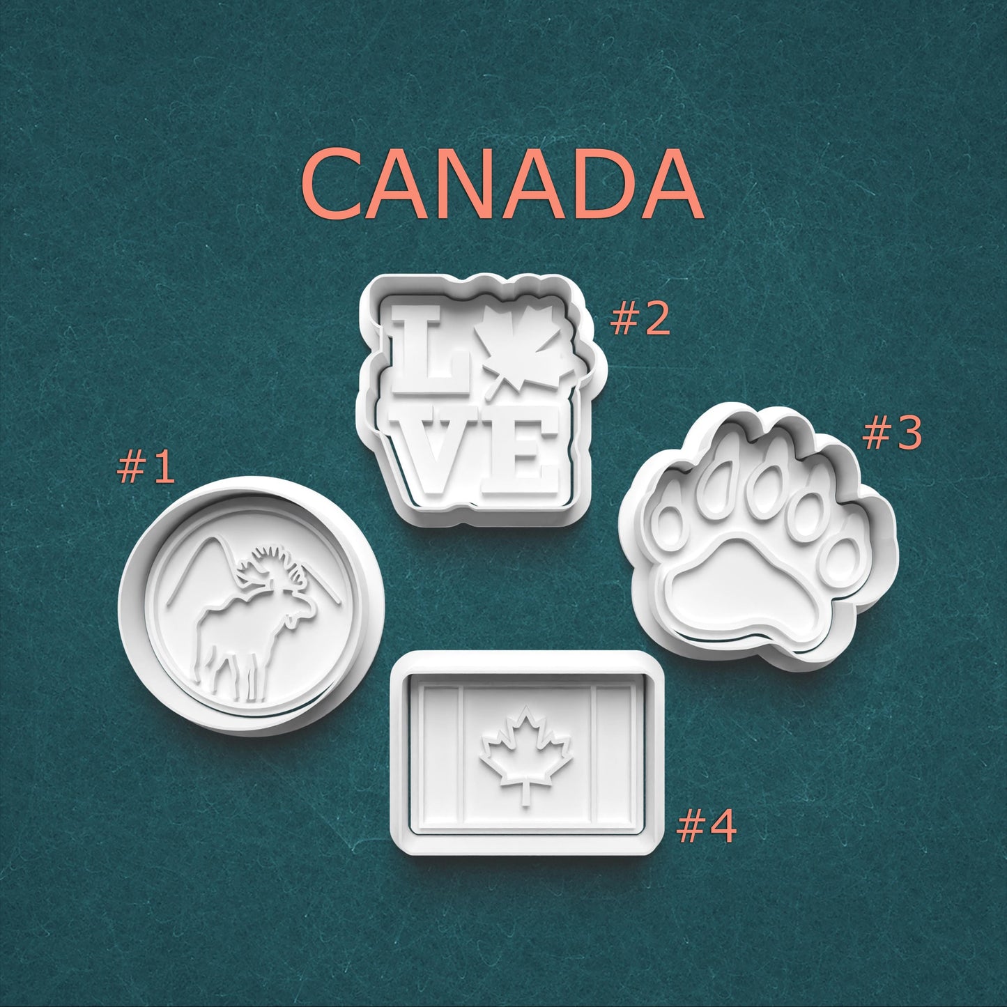 Canada Cookie Cutters – Moose, Maple Leaf, Flag & More