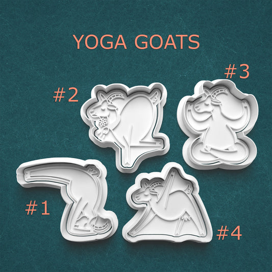 Goat Yoga Cookie & Clay Cutter Set – Zen Animal Poses