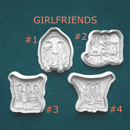 Girlfriends Cookie Cutter Set – Best Friends Theme (4 Pack)