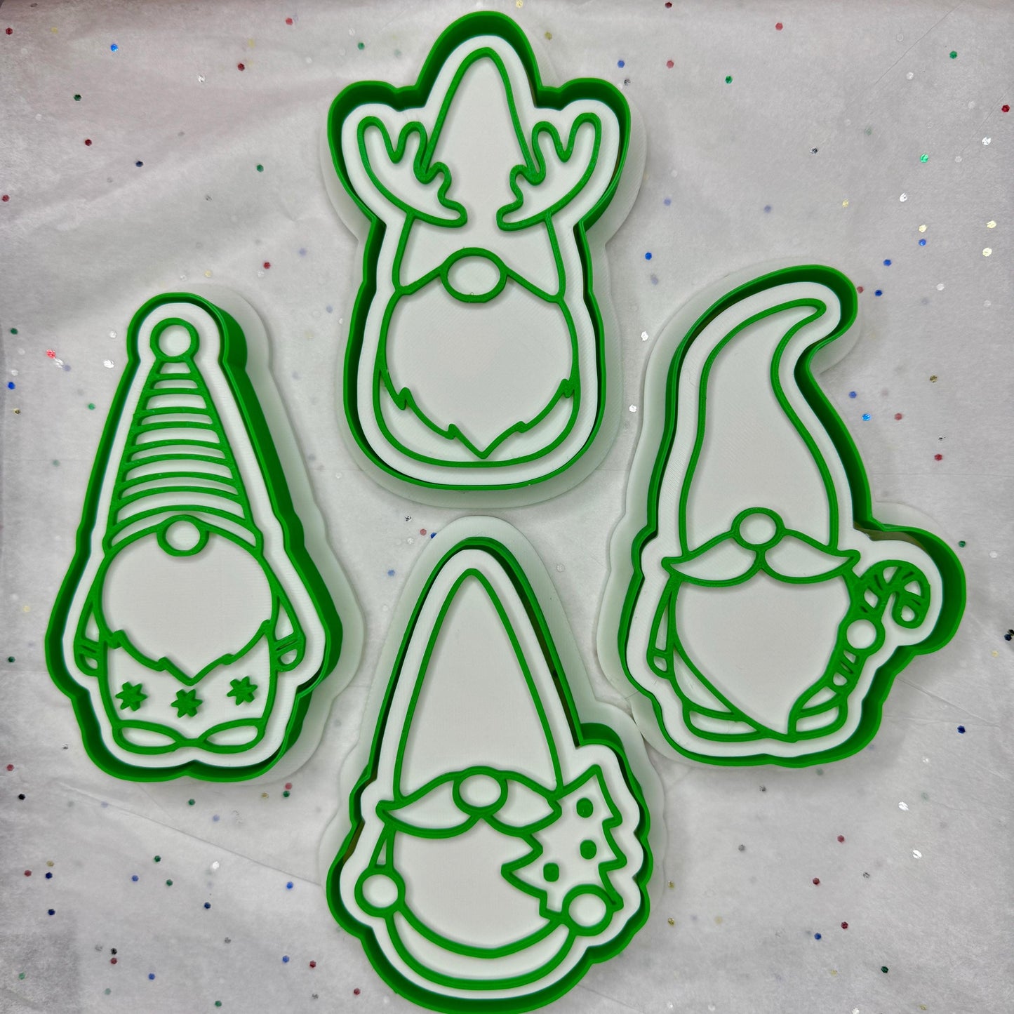 Christmas Gnome Cookie & Clay Cutter Set – Cute Holiday Designs