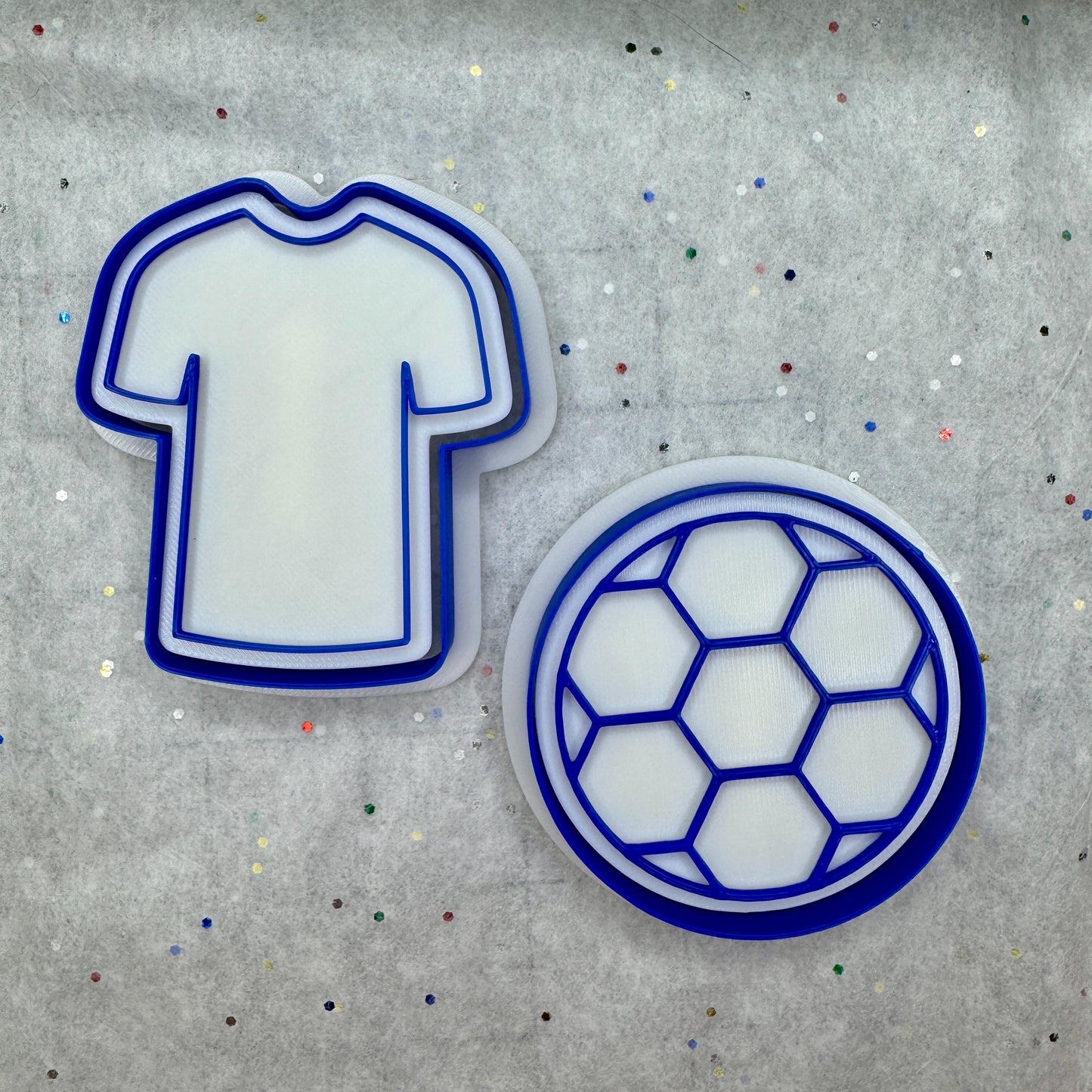 Soccer Cookie Cutter & Stamp Set – 2 Styles Available
