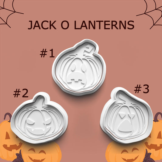 Jack O Lantern Cookie Cutter Set – 3 Halloween Pumpkin Faces