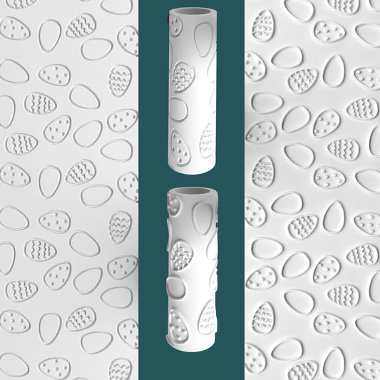 Embossed Easter Egg Texture Roller – Classic Egg Pattern for Clay & Baking