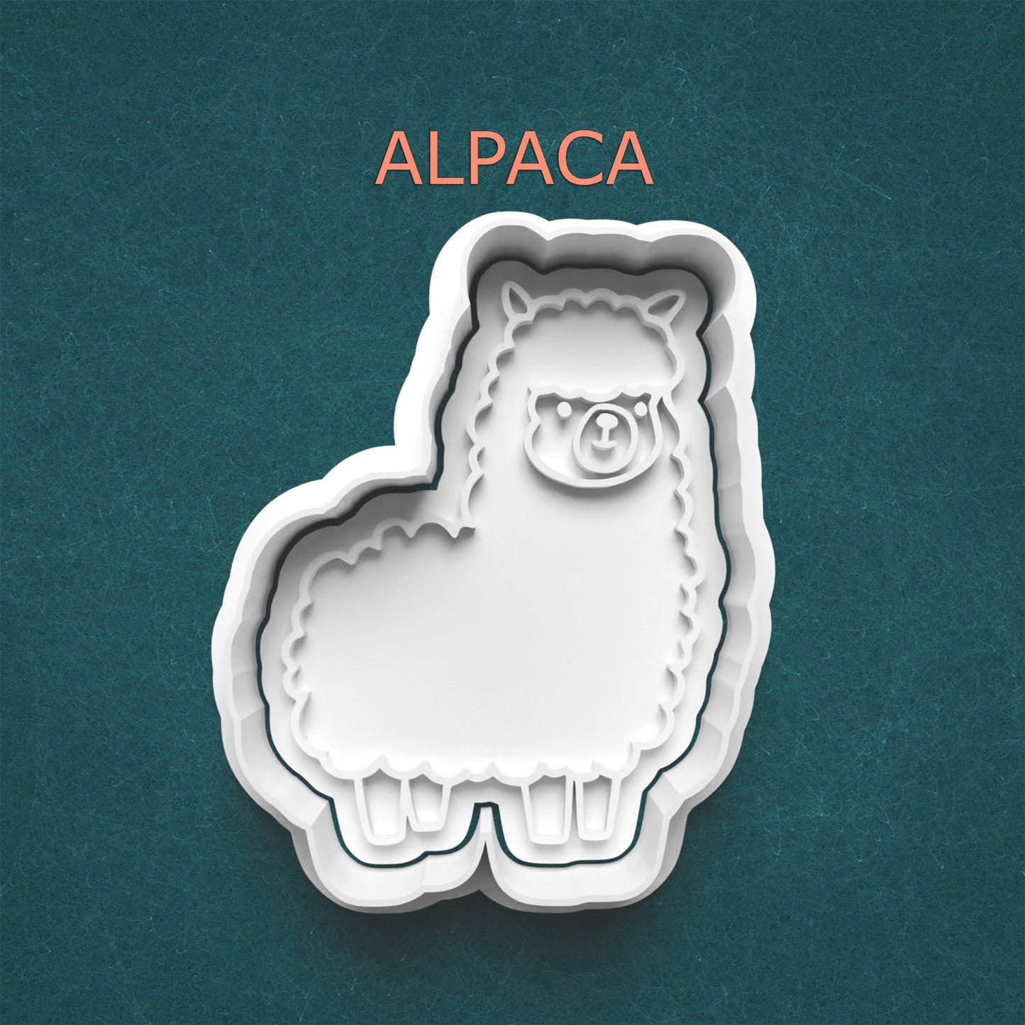 Alpaca Cookie Cutter – Adorable Fluffy Farm Animal Mold