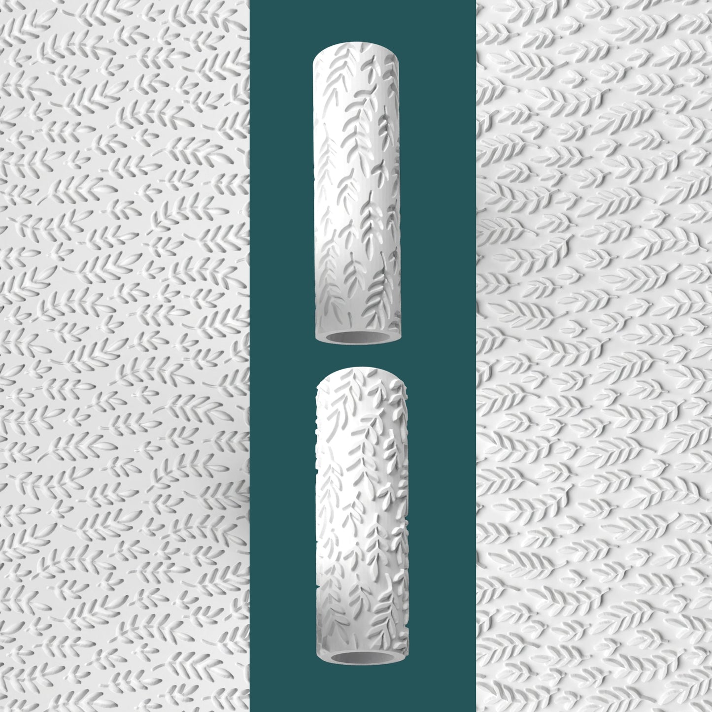 Leaves Texture Roller – Embossed & Debossed Roller for Clay & Fondant