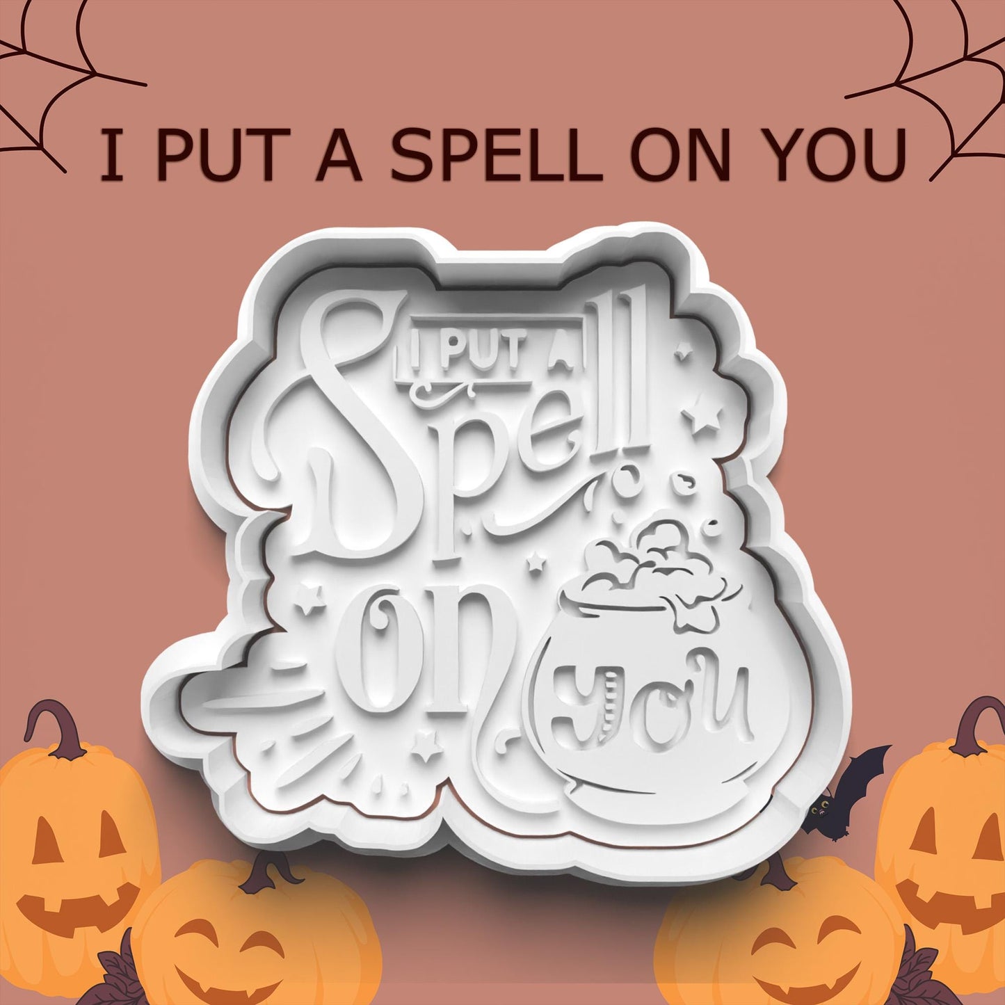 “I Put a Spell on You” Cutter & Stamp – Halloween Cookie & Craft Tool