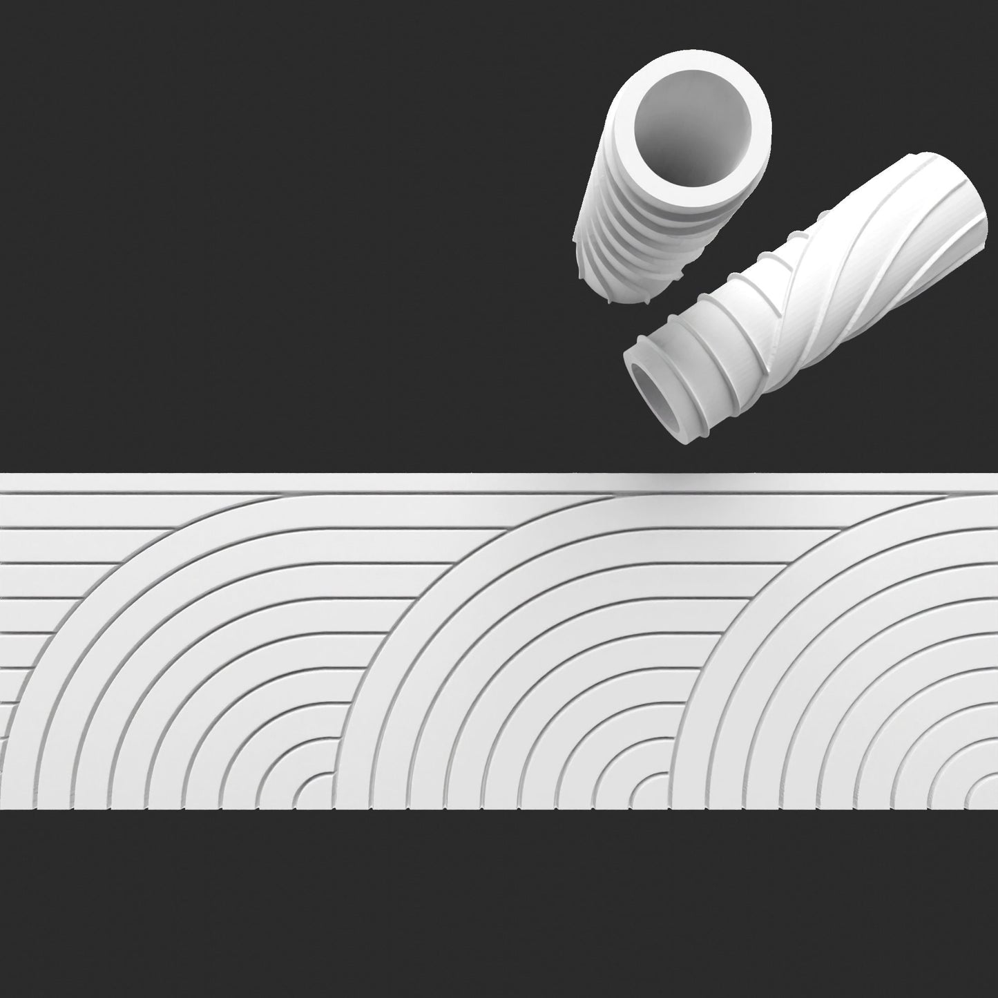 Retro Wave Texture Roller – Embossed & Debossed Roller for Clay, Fondant & More