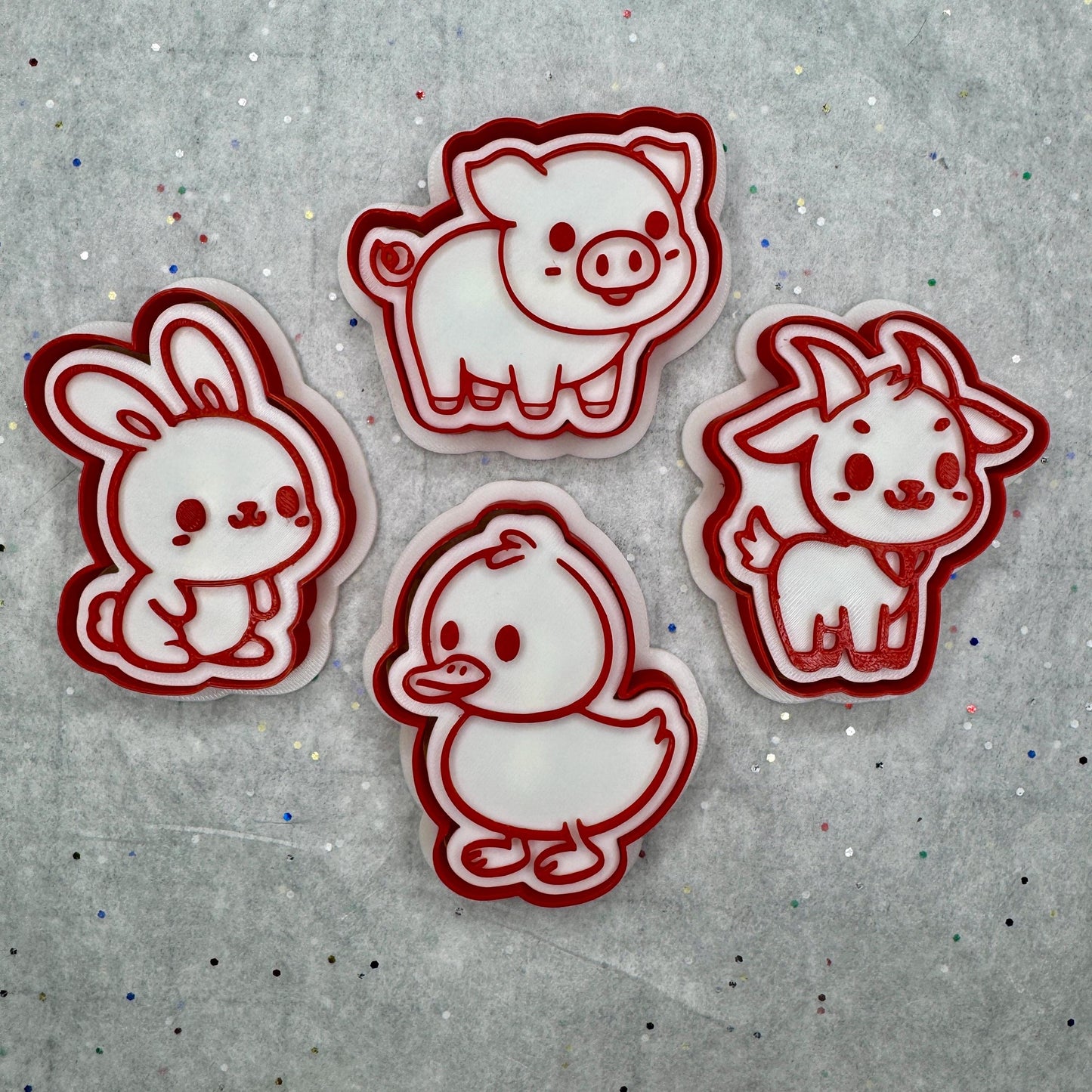 Baby Animals Cookie Cutter Set – 4 Cute Farm Friends