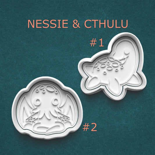 Nessie & Cthulhu Cookie Cutters – Mythical Monster Baking Set