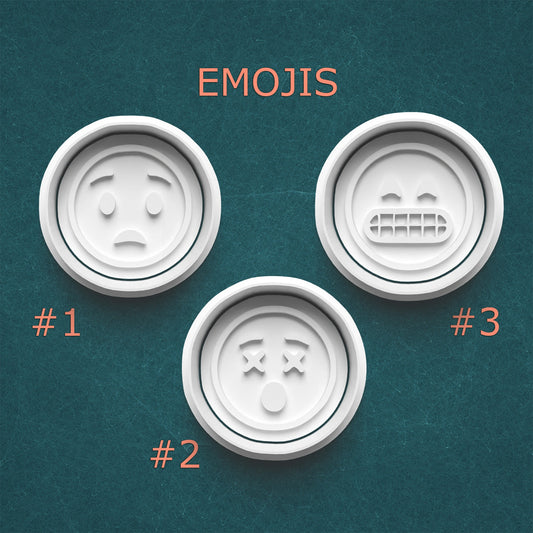 Emoji Cookie Cutters – Set of 3 Funny Faces for Baking Fun
