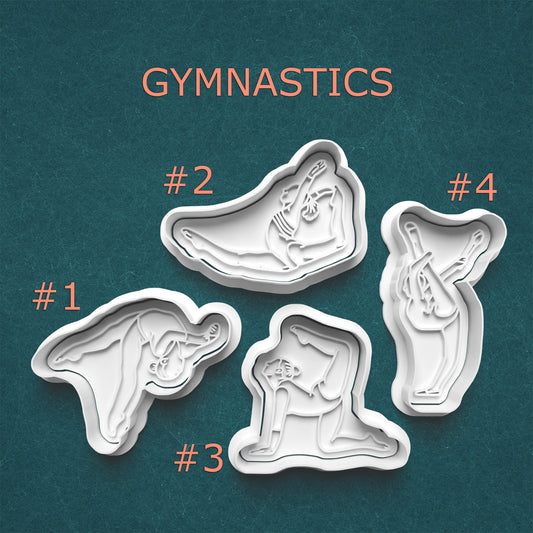 Gymnastics Cookie Cutter & Stamp Set – 4 Styles Available