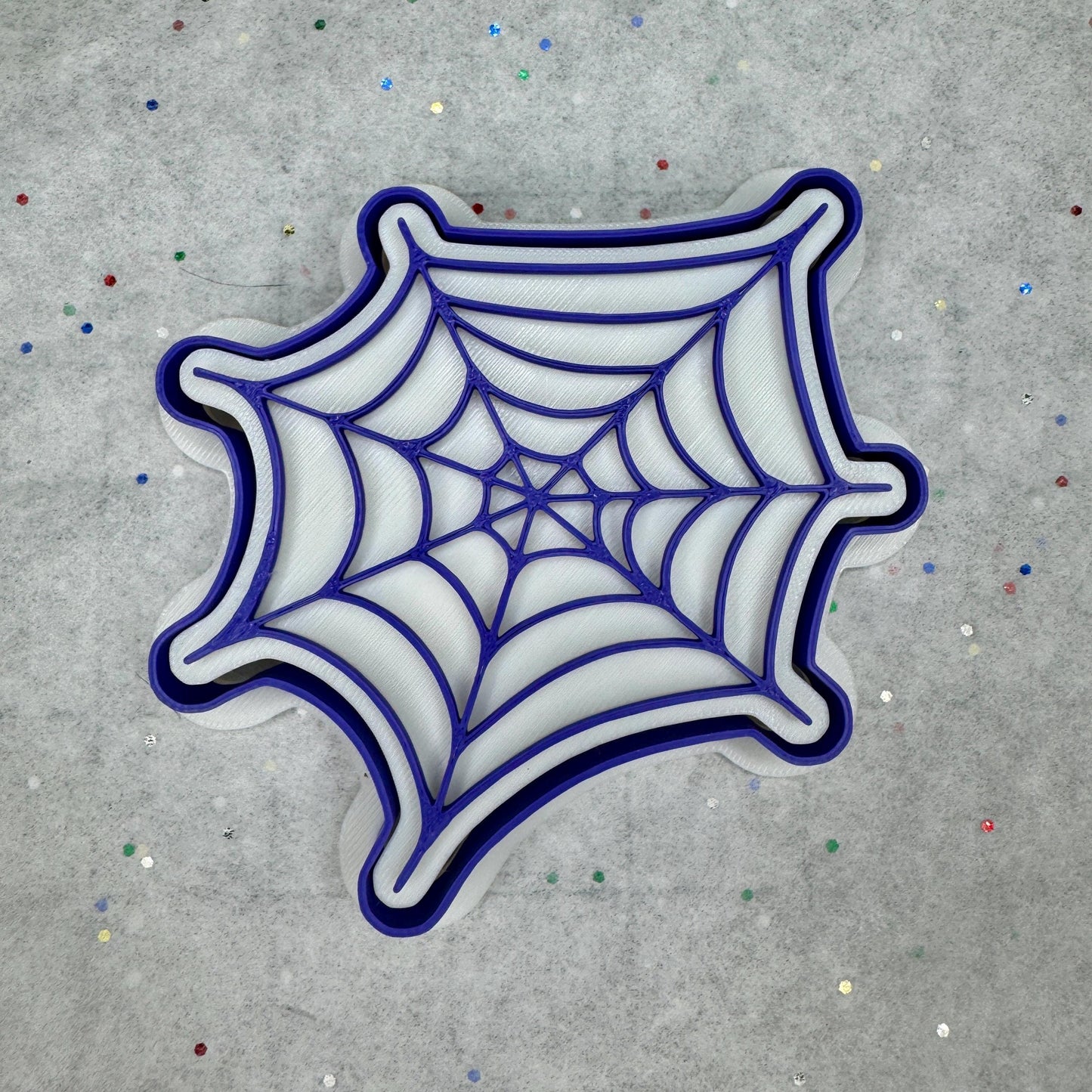 Spider Web Cookie Cutter & Stamp Set – 4 Sizes Available