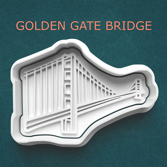 Golden Gate Bridge Cookie Cutter – Iconic Landmark Baking Mold for SF & Travel Themes