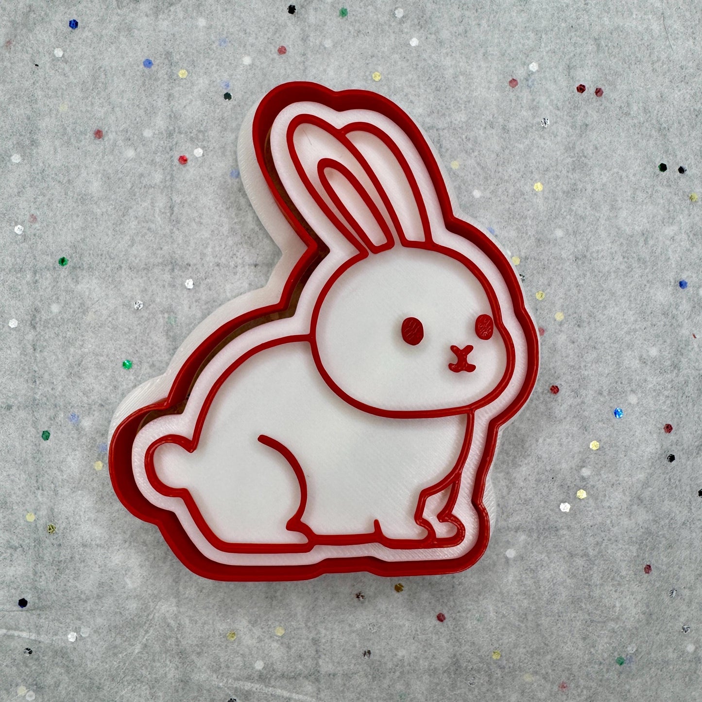 Rabbit Cutter & Stamp – Cute Bunny Cookie or Clay Design