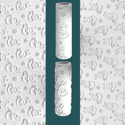 Easter Bunny Texture Roller – Bunny in Cup Design for Clay & Fondant