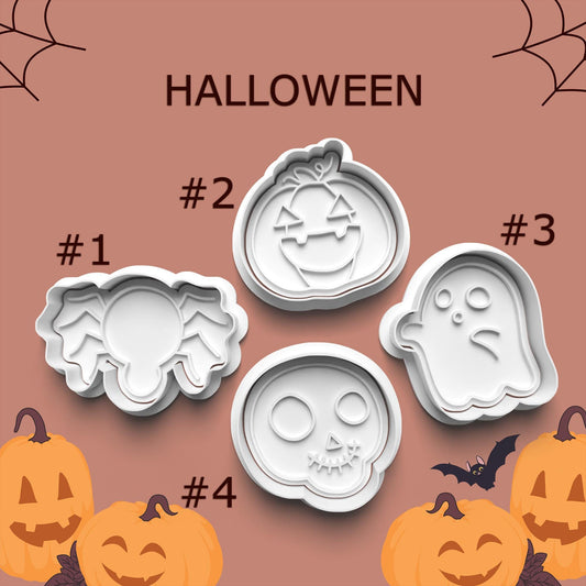 Halloween Cookie Cutter & Stamp Set – 4 Styles Available