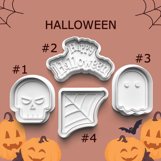 Halloween Cookie Cutter & Stamp Set – 4 Styles Available