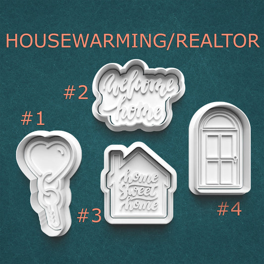Housewarming Cookie Cutter Set – Keys, Home Sweet Home, Door