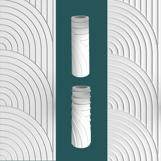 Retro Wave Texture Roller – Embossed & Debossed Roller for Clay, Fondant & More