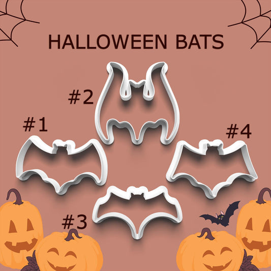 Halloween Bat Cookie Cutter Set – 4 Spooky Bat Shapes