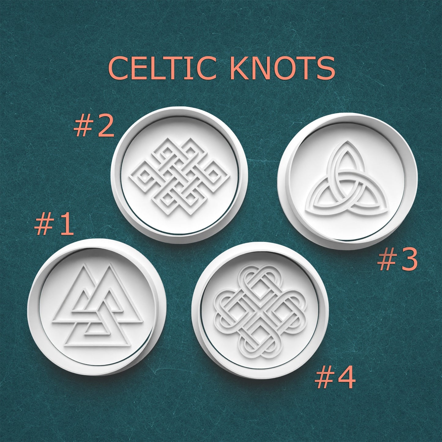 Celtic Knot Cookie Cutter Set – Ancient Symbols, Triangle, Dara, Triquetra, Love