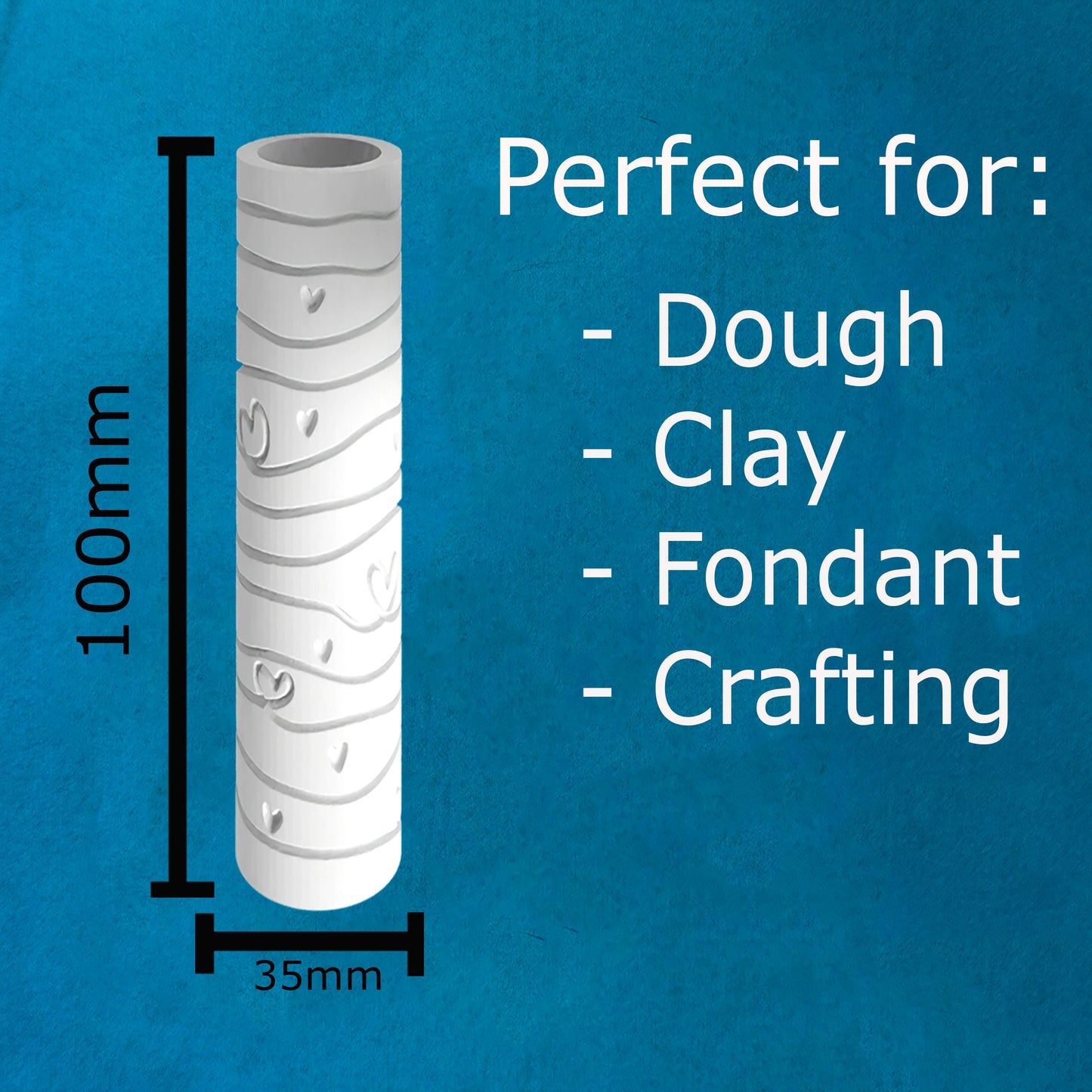 Groovy Circles Texture Roller – 70s Retro Pattern for Clay & Fondant