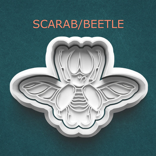 Scarab Beetle Cookie Cutter – Mystical Insect with Wings