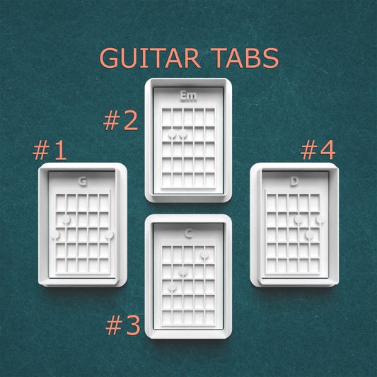 Guitar Chord Cutter & Stamp Set – Musical Baking & Craft Tools