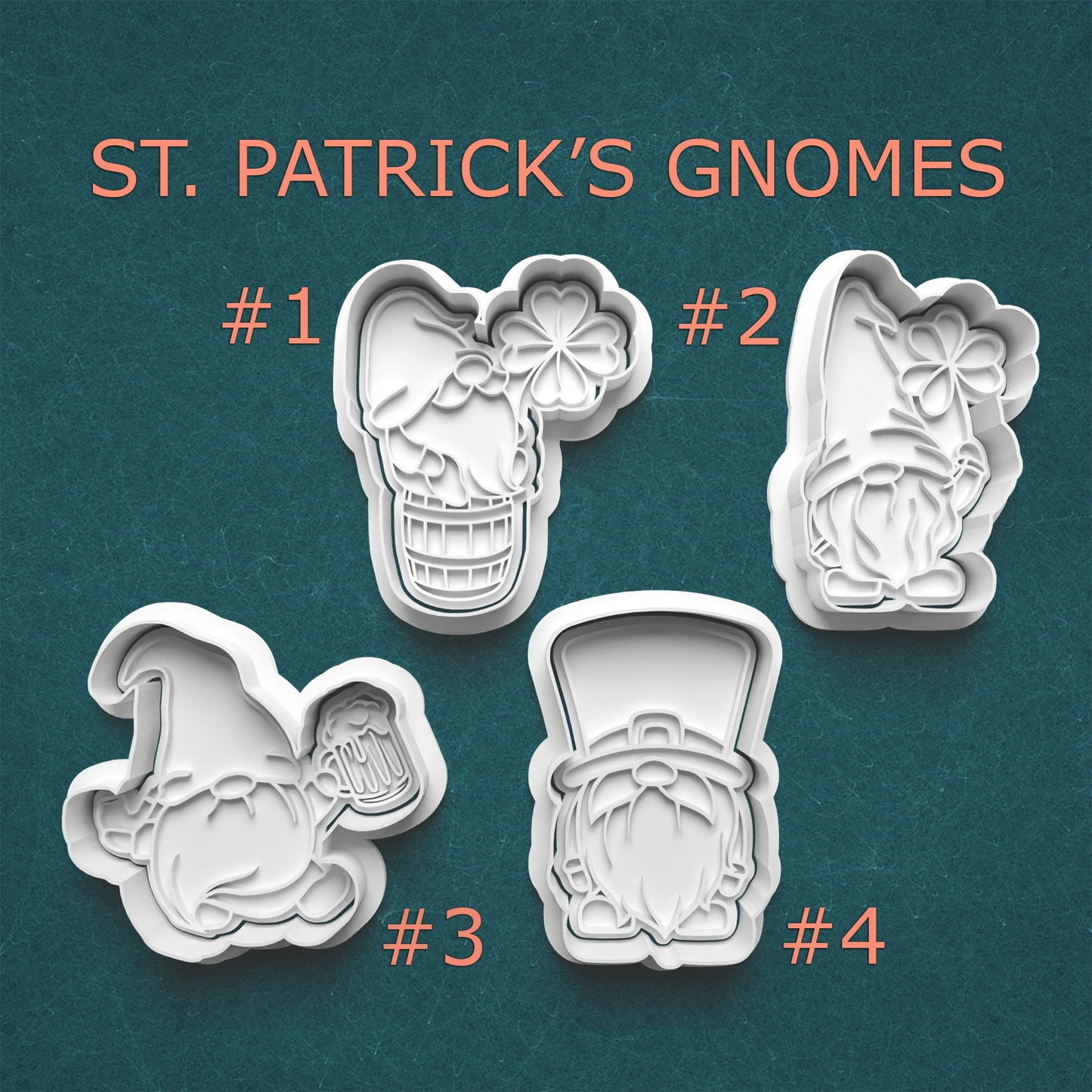 St. Patrick’s Day Gnome Cookie Cutter Set – Lucky Holiday Theme