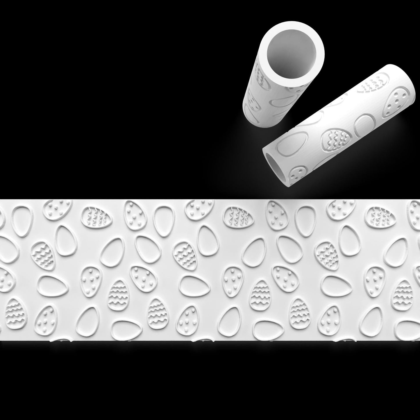 Embossed Easter Egg Texture Roller – Classic Egg Pattern for Clay & Baking