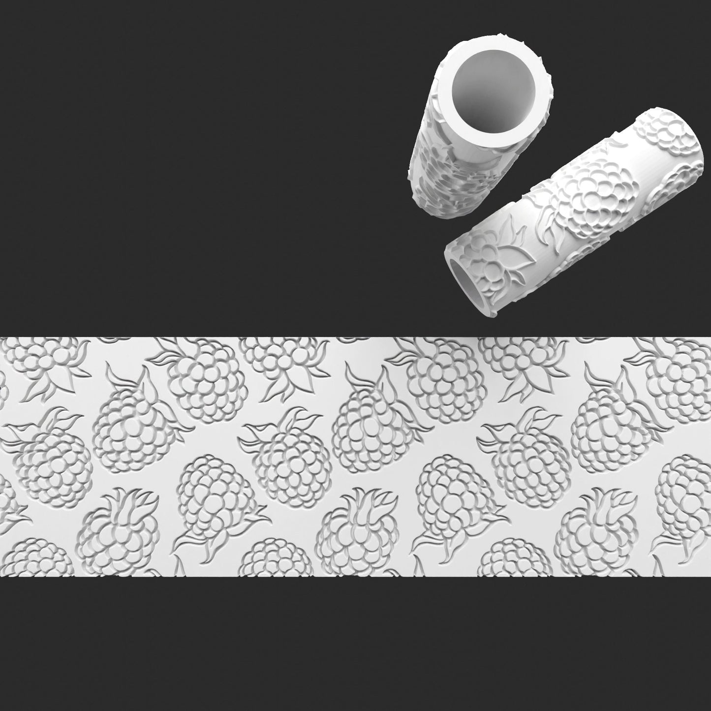 Raspberry Texture Roller – Embossed & Debossed Design for Clay, Fondant & Crafts