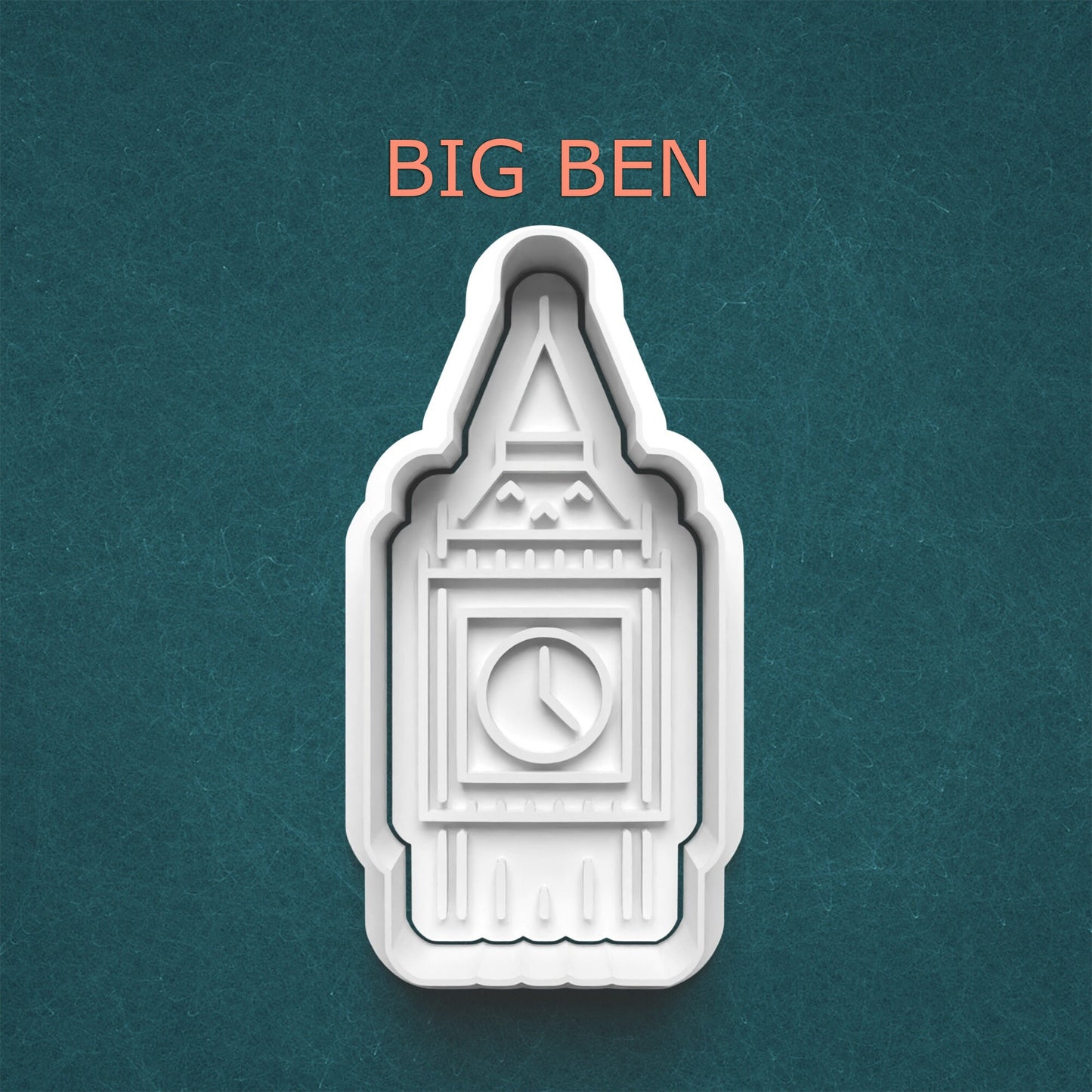 Big Ben Cutter & Stamp – London Landmark Cookie or Clay Design