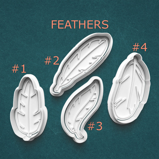 Feathers Cookie Cutter Set – 4 Unique Feather Shapes