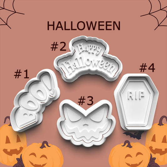 Halloween Cookie Cutter & Stamp Set – 4 Styles Available