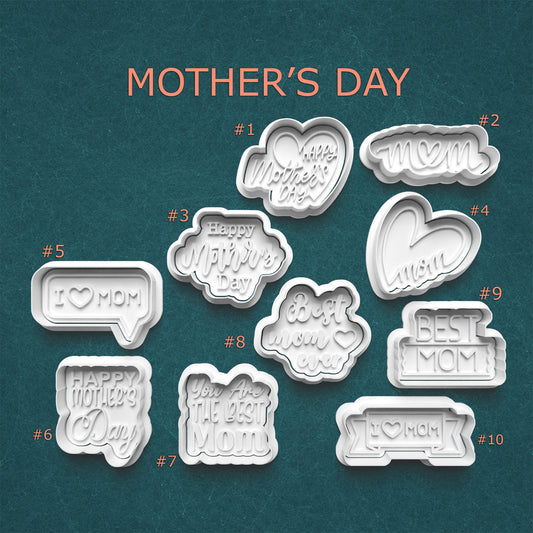 Mother’s Day Cookie Cutter Set – 10 Heartfelt Designs for Mom
