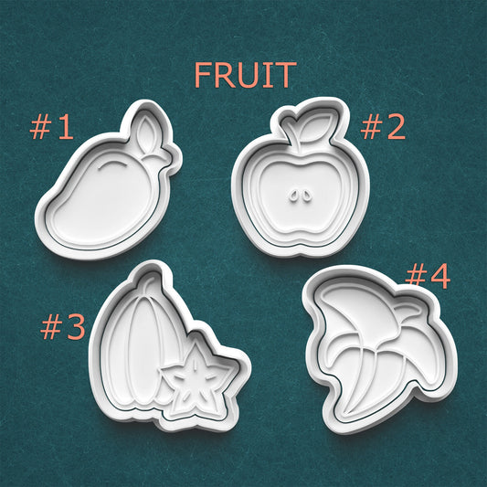 Fruit Cookie Cutter Set – Mango, Apple, Starfruit, Banana