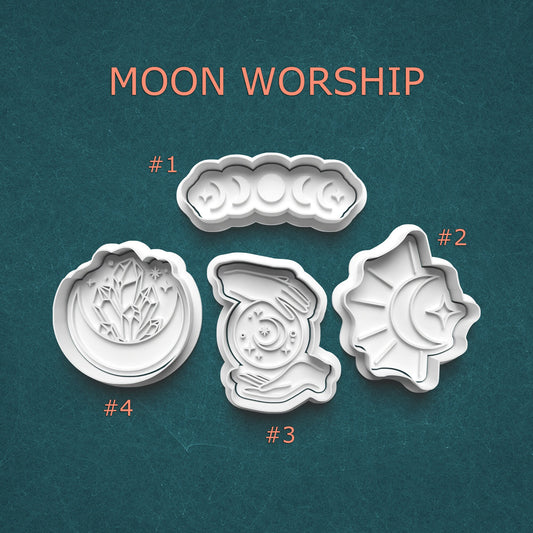 Moon Phases Cookie Cutter – Celestial Crescent & Full Moon Design