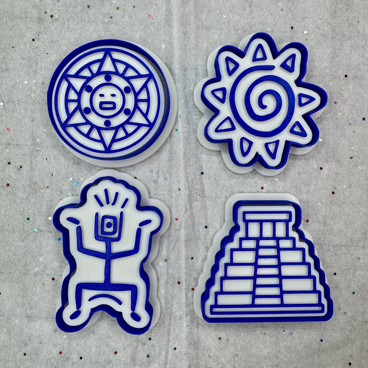 Mayan Symbols Cookie Cutter & Stamp Set – 4 Styles Available