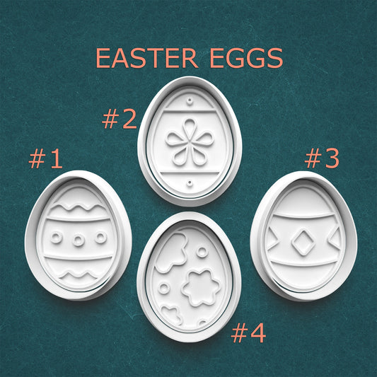 Easter Egg Cookie Cutter Set – 4 Decorative Designs