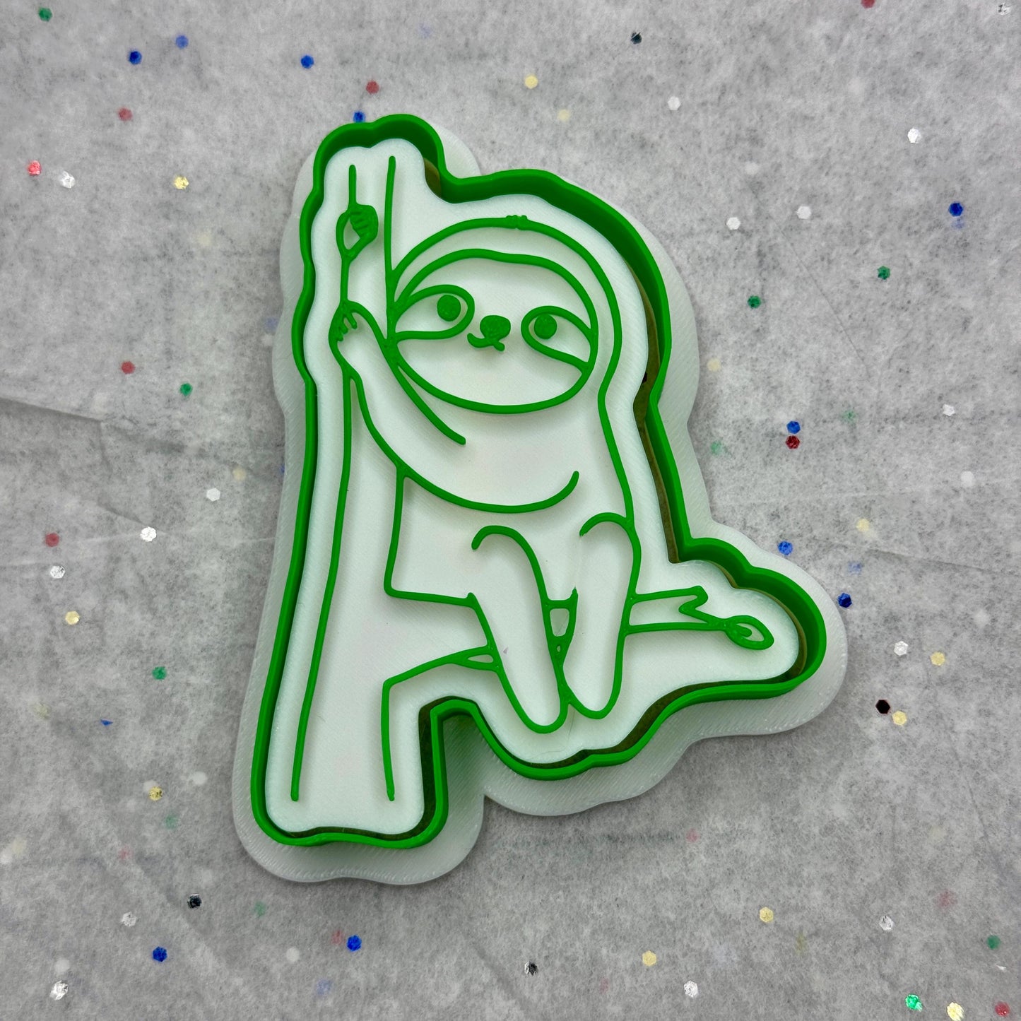 Cute Sloth Cookie Cutter – Hanging Tree Design