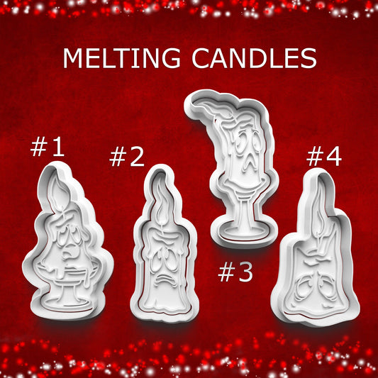 Melting Candle Cookie Cutters – 4 Spooky Drippy Faces