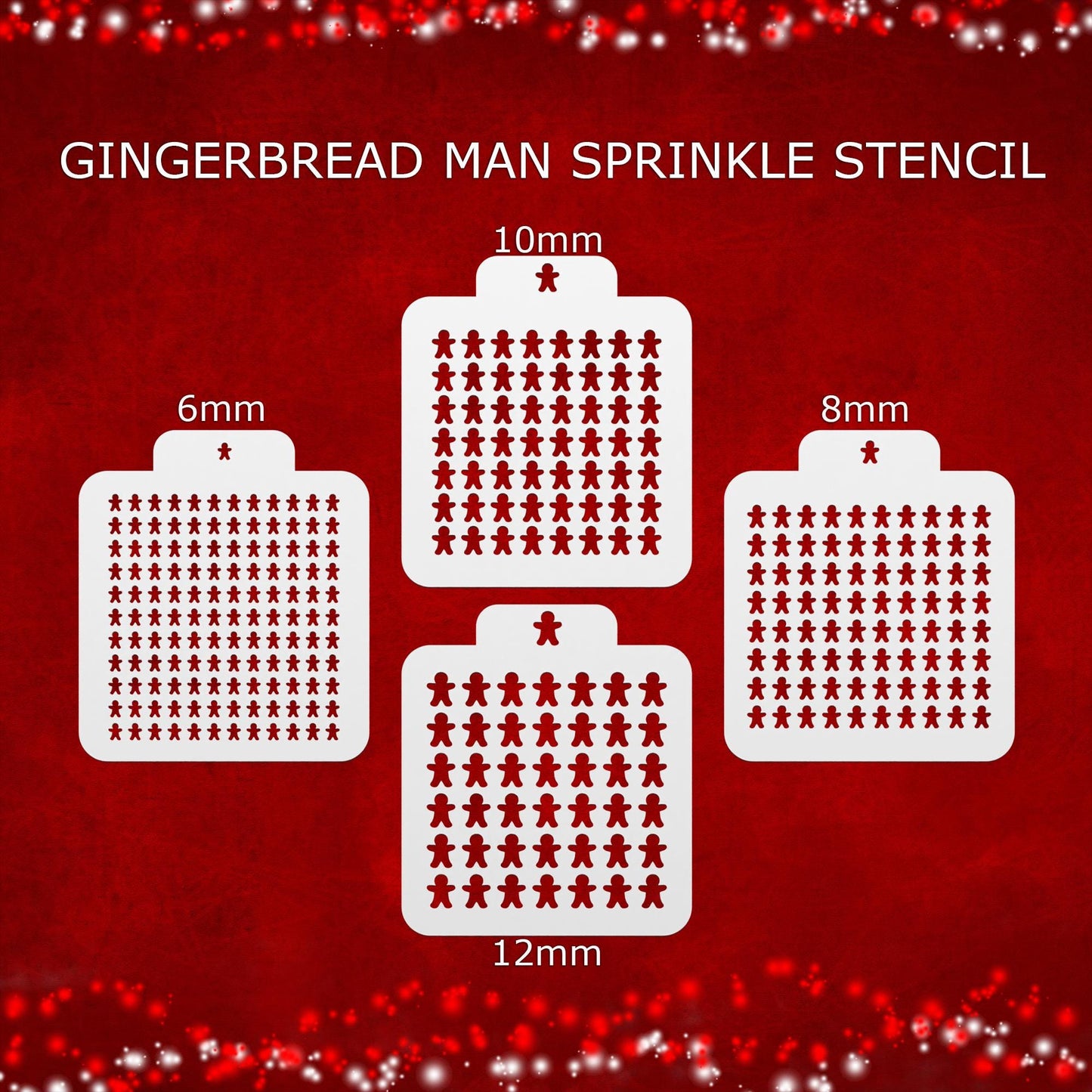 Gingerbread Man Sprinkle Card – DIY Royal Icing Stencil for Holiday Sprinkles