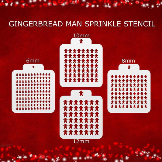 Gingerbread Man Sprinkle Card – DIY Royal Icing Stencil for Holiday Sprinkles