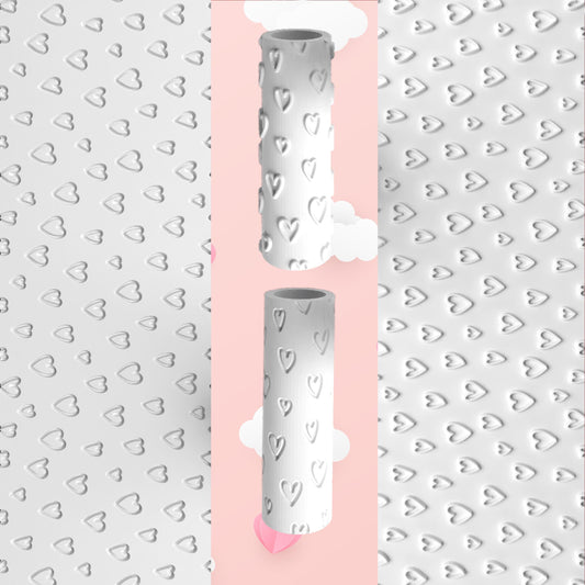 Heart Embossed Texture Roller – Valentine’s Design for Clay & Baking